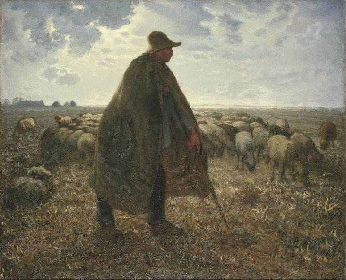 jean-francois millet Shepherd Tending His Flock Germany oil painting art